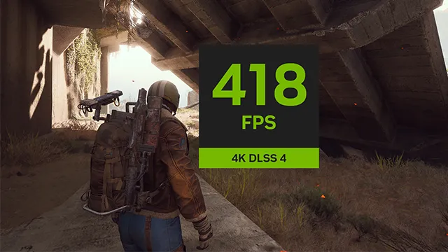 418 FPS NVIDIA 4K DLSS 4