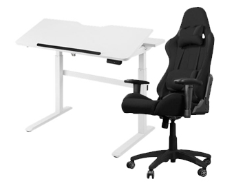 Workdesks and chairs