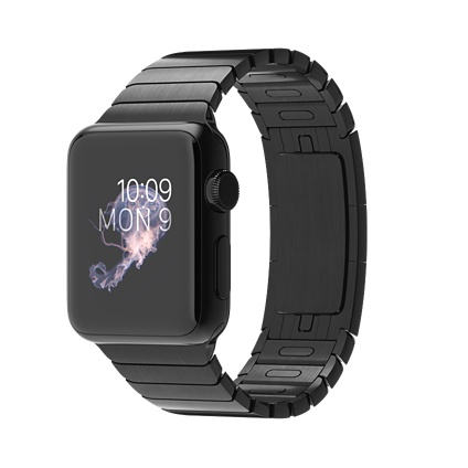 Apple Watch 38 mm tähtimusta kuori ruostumatonta terästä ja tähtimusta linkkuranneke image
