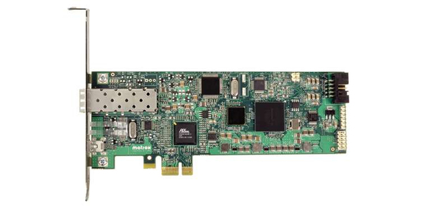 MATROX Extio PCIe x1 fiber-optic Low-profile PCI-express transmitter card image