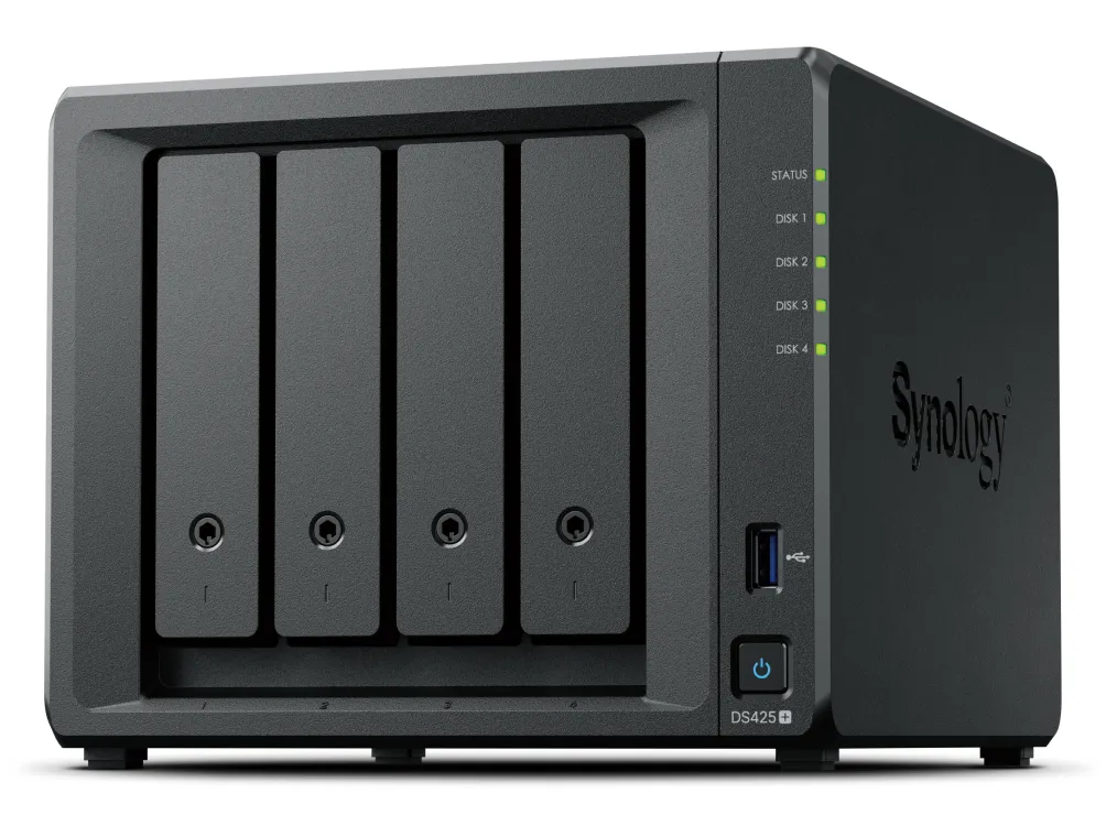 NAS DS425+ 4x0HDD J4125 2GB DDR4 1x1GbE 1x2.5GbE 3Y