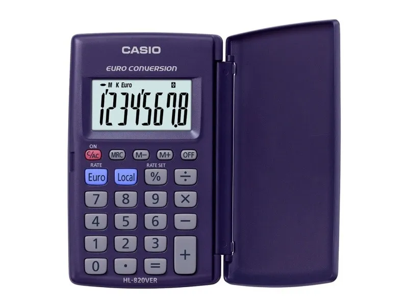 Casio HL-820VERA 8-numeroinen taskulaskin Sininen