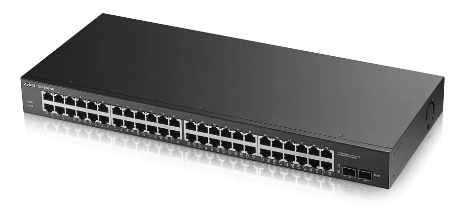Zyxel GS1900-48-EU0102F - 48-porttinen Gigabit Ethernet -kytkin, Musta