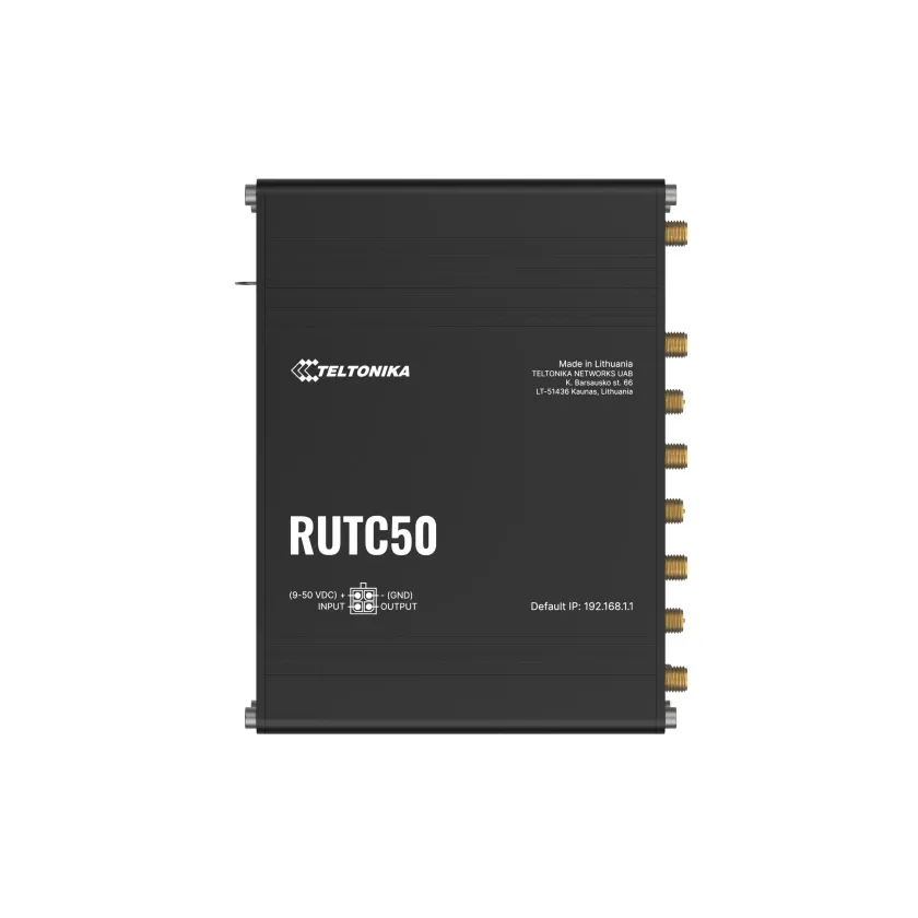 Teltonika RUTC50 - Teollinen 5G-reititin, Musta