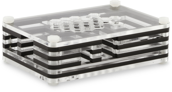 muovikotelo Raspberry Pi:lle, asentamaton, musta/läpinäkyvä image