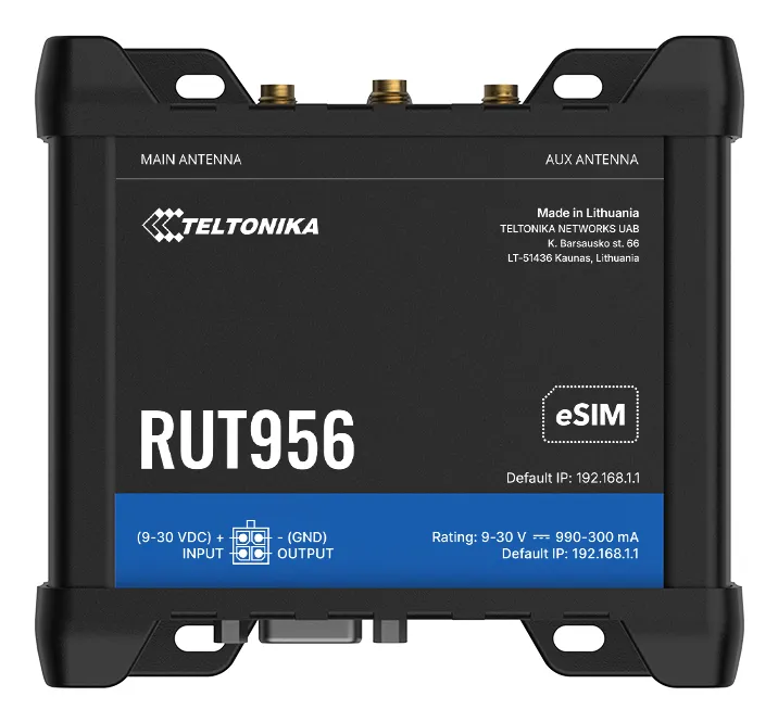 Teltonika Networks RUT95623B600 - Mobiiliverkkoreititin, Musta