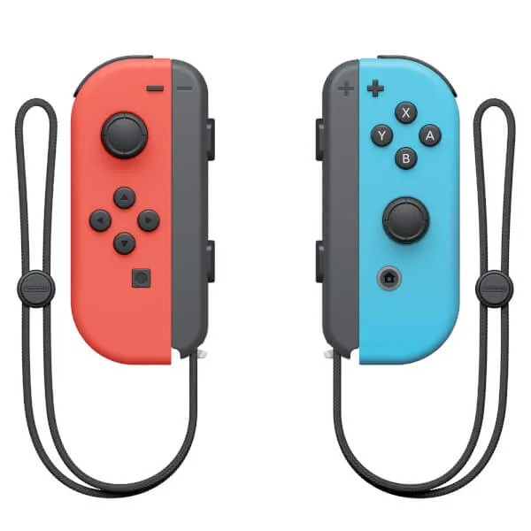 Langaton Nintendo SwitchJoy-Con -ohjainpari, neoninsininen, neonpunainen